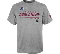 NHL APRO Prime T-Shirt, gris, manches courtes, 100% coton, graphisme des équipes NHL - Colorado Avalanche, taille : 140 S