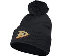 NHL Bonnet à pompon avec poignets, acrylique, logo Anaheim Ducks, noir, taille unique