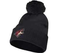 NHL Bonnet à pompon avec poignets, acrylique, logo Arizona Coyotes, noir, taille unique