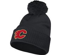 NHL Bonnet à pompon avec poignets, Calgary Flames, couleur noire