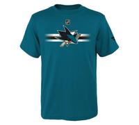 NHL Fanatics APRO T-shirt à manches courtes en coton avec logo d'équipe pour adolescent, San Jose Sharks, 14- 16 Ans
