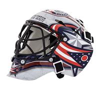 NHL Franklin Sports Mini Masque de Gardien de But de Hockey avec Logo de l'équipe Columbus Bleu avec étui - Masque de Gardien de But de Collection avec Logos et Couleurs Officiels