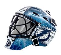 NHL Franklin Sports Mini Masque de Gardien de But de Hockey avec Logo de l'équipe de Tampa Bay avec étui - Masque de Gardien de But de Collection avec Logos et Couleurs Officiels