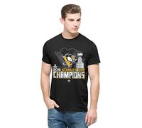 NHL Pittsburgh Penguins Men's 2016 Stanley Cup Champions '47 All Pro Flanker Tee, Small, Jet Black by '47