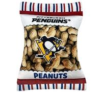 NHL Pittsburgh Pingouins en peluche pour chien et chat - Jouet couineur en forme de cacahuètes pour chiens et chats avec couineur intérieur et beau nom de l'équipe de baseball