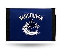 NHL Rico Industries Portefeuille à trois volets en nylon Vancouver Canucks