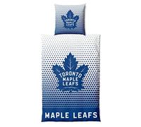 NHL Toronto Maple Leafs Parure de lit de hockey sur glace avec housse de couette 200 x 135 cm