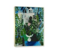 NHLDZYH Cadre Champagne. Impressionnisme Tableau, (Ancienne résidence de l'artiste) par Raoul Dufy, Impressions sur Toile Célèbres, Reproductions Tableaux, Decoration Moderne Maison. 30x42cm