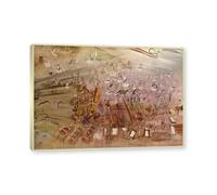 NHLDZYH Cadre Champagne. Impressionnisme Tableau, (L'histoire de l'électricité) par Raoul Dufy, Impressions sur Toile Célèbres, Reproductions Tableaux, Decoration Moderne Maison. 70x98cm