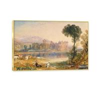 NHLDZYH Cadre Doré. Reproduction d'Art de J.M.W. Turner, Peinture Romantique Anglaise sur Toile Cadrée, Déco Intérieure Classique et Vintage. AA31. 40x60cm.