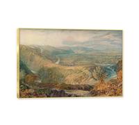 NHLDZYH Cadre Doré. Reproduction d'Art de J.M.W. Turner, Peinture Romantique Anglaise sur Toile Cadrée, Déco Intérieure Classique et Vintage. AA60. 50x75cm.