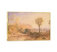 NHLDZYH Cadre Doré. Reproduction d'Art de J.M.W. Turner, Peinture Romantique Anglaise sur Toile Cadrée, Déco Intérieure Classique et Vintage. AA48. 50x75cm.