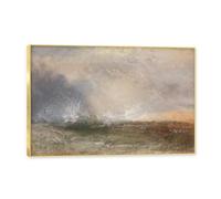 NHLDZYH Cadre Doré. Reproduction d'Art de J.M.W. Turner, Peinture Romantique Anglaise sur Toile Cadrée, Déco Intérieure Classique et Vintage. AA55. 80x120cm.