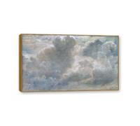 NHLDZYH Cadre en teck. Reproduction d'Art John Constable (Étude de nuages 27), Paysage Campagnard Classique, Tableau Cadré Style Bibliothèque ou Salon. 40x68cm