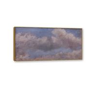 NHLDZYH Cadre en teck. Reproduction d'Art John Constable (Étude de nuages 30), Paysage Campagnard Classique, Tableau Cadré Style Bibliothèque ou Salon. 40x80cm