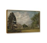 NHLDZYH Cadre en teck. Reproduction d'Art John Constable (Sans titre 33), Paysage Campagnard Classique, Tableau Cadré Style Bibliothèque ou Salon. 80x112cm