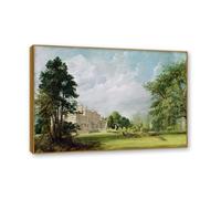 NHLDZYH Cadre en teck. Reproduction d'Art John Constable (Sans titre 37), Paysage Campagnard Classique, Tableau Cadré Style Bibliothèque ou Salon. 30x42cm