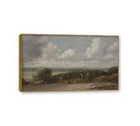 NHLDZYH Cadre en teck. Reproduction d'Art John Constable (Scène agricole), Paysage Campagnard Classique, Tableau Cadré Style Bibliothèque ou Salon. 40x68cm