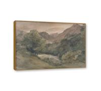 NHLDZYH Cadre en teck. Reproduction d'Art John Constable (Une journée ensoleillée), Paysage Campagnard Classique, Tableau Cadré Style Bibliothèque ou Salon. 80x112cm