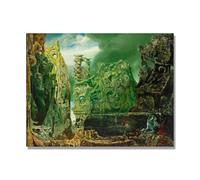 NHLDZYH Célèbre Tableaux à l'huile, Tableau Abstrait, (L'Œil du silence) par Max Ernst, Impression sur Toile, Decoration Moderne Maison. 80x105cm Toile seule