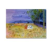 NHLDZYH Impressionnisme Tableau, (La Moisson à Langres) par Raoul Dufy, Impressions sur Toile Célèbres, Reproductions Tableaux, Decoration Moderne Maison. 30x42cm Toile Uniquement