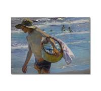 NHLDZYH Impressionnisme Tableau, (Le pêcheur) de Joaquín Sorolla, Reproductions de Tableaux Célèbres Avec, Tableau Sur Toile Paysage, Decoration Moderne Maison 60x84cm Uniquement Toile