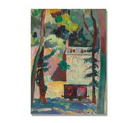 NHLDZYH Impressionnisme Tableau, (Le Wagon de chemin de fer) par Raoul Dufy, Impressions sur Toile Célèbres, Reproductions Tableaux, Decoration Moderne Maison. 30x42cm Toile Uniquement