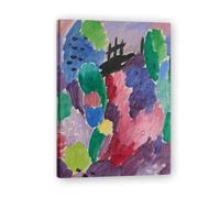 NHLDZYH Impressions sur Toile Célèbres, (Chemin rouge) par Alexej von Jawlensky, Reproductions de Tableaux Poster, Decoration Moderne Maison. 30x42cm Cadre intérieur