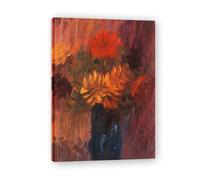 NHLDZYH Impressions sur Toile Célèbres, (Dahlia rouge et jaune) par Alexej von Jawlensky, Reproductions de Tableaux Poster, Decoration Moderne Maison. 30x42cm Cadre intérieur