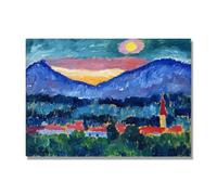 NHLDZYH Impressions sur Toile Célèbres, (Village de montagne) par Alexej von Jawlensky, Reproductions de Tableaux Poster, Decoration Moderne Maison. 30x42cm Toile seule.