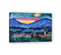 NHLDZYH Impressions sur Toile Célèbres, (Village de montagne) par Alexej von Jawlensky, Reproductions de Tableaux Poster, Decoration Moderne Maison. 30x42cm Cadre intérieur