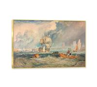 NHLDZYH J.M.W. Turner, Reproduction d'Art sur Toile, Peinture Romantisme Anglais, Déco Intérieure Classique et Vintage. AA47. 80x120cm. Toile Seule
