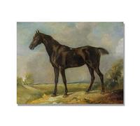 NHLDZYH Tableau Célèbre (Cheval noir) de John Constable - Reproduction d'Art sur Toile, Peinture Romantisme Anglais, Déco Intérieure Classique et Vintage. 70x90cm Toile uniquement