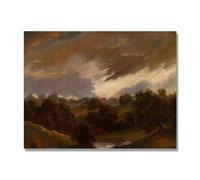 NHLDZYH Tableau Célèbre (Ciel d'orage) de John Constable - Reproduction d'Art sur Toile, Peinture Romantisme Anglais, Déco Intérieure Classique et Vintage. 40x50cm Toile uniquement