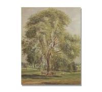 NHLDZYH Tableau Célèbre (L'Arbre) de John Constable - Reproduction d'Art sur Toile, Peinture Romantisme Anglais, Déco Intérieure Classique et Vintage. 70x90cm Toile uniquement