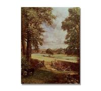 NHLDZYH Tableau Célèbre (Le champ de maïs) de John Constable - Reproduction d'Art sur Toile, Peinture Romantisme Anglais, Déco Intérieure Classique et Vintage. 60x80cm Toile uniquement