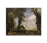 NHLDZYH Tableau Célèbre (Sans titre 11) de John Constable - Reproduction d'Art sur Toile, Peinture Romantisme Anglais, Déco Intérieure Classique et Vintage. 50x65cm Toile uniquement
