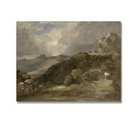 NHLDZYH Tableau Célèbre (Sans titre 14) de John Constable - Reproduction d'Art sur Toile, Peinture Romantisme Anglais, Déco Intérieure Classique et Vintage. 70x90cm Toile uniquement