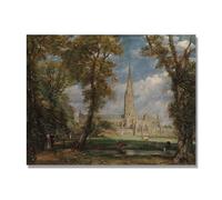 NHLDZYH Tableau Célèbre (Sans titre 17) de John Constable - Reproduction d'Art sur Toile, Peinture Romantisme Anglais, Déco Intérieure Classique et Vintage. 40x50cm Toile uniquement
