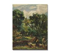 NHLDZYH Tableau Célèbre (Sans titre 27) de John Constable - Reproduction d'Art sur Toile, Peinture Romantisme Anglais, Déco Intérieure Classique et Vintage. 40x50cm Toile uniquement