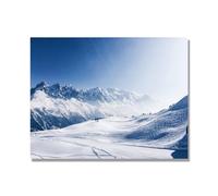 NHLDZYH Tableau Nature Hivernale, (Champs de neige infinis) - Déco Murale Scandinave et Moderne pour Apporter la Sérénité dans votre Salon. 40x50cm Toile uniquement.