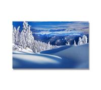 NHLDZYH Tableau Nature Hivernale, (Paysage de montagne givré) - Déco Murale Scandinave et Moderne pour Apporter la Sérénité dans votre Salon. 40x64cm Toile uniquement.