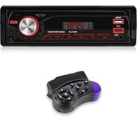 NHOPEEW 1 Din Autoradio - Auto Radio avec Double Bluetooth 5.1 FM - Radio Bluetooth Voiture Support Chapiteau Lumière Colorée - U Disk/AUX in/TF Card Play