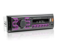 NHOPEEW 1 Din Autoradio - Auto Radio avec Double Bluetooth 5.1 - Radio Bluetooth Voiture Support FM 7 Color Backlights - U Disk/AUX in/TF Card Play/APP Locate and Find The Car