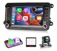 NHOPEEW Autoradio 2 + 64G Dab/Dab+ pour VW Passat b6 b7 Golf 5 6 Jetta T5 EOS Polo Touran Seat Sharan - Support sans Fil Carplay & Android Auto WiFi GPS FM RDS EQ Mirror Link + Caméra de recul