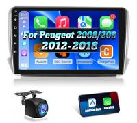 NHOPEEW Autoradio 2G+64G pour Peugeot 2008/208 2012-2018- sans Fil Carplay & Android Auto - Stéréo Android 10 Pouces avec WiFi EQ GPS Mirror Link FM RDS + AHD Caméra de recul&Mic