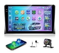 NHOPEEW Autoradio 4+64G Android pour VW T5 Multivan 2008-2015 avec Carplay sans Fil et Android Auto - Écran incell 9 Pouces Prise en Charge WiFi GPS + Caméra de recul