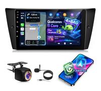NHOPEEW Autoradio 8 Core Qualcomm 4+64G pour BMW Series 3 E90 E91 E92 E93 2005-2013 - Radio 9 Pouces supportant Carplay Android Auto 5G WiFi&GPS 3D Car Mondel Ventilateur de Refroidissement intégré