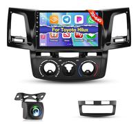 NHOPEEW Autoradio Android 2G+64G pour Toyota Hilux 2005-2014 - sans Fil Carplay & Android Auto - Stéréo Android 9 Pouces avec WiFi EQ GPS Mirror Link FM RDS + AHD Caméra de recul&Mic