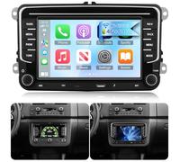 NHOPEEW Autoradio Android 7 Pouces 4 + 64 Go avec Port USB Type C pour VW Passat b6 b7 Golf 5 6 Jetta T5 EOS Polo Touran Seat Sharan Compatible Carplay et Android Auto WiFi GPS + Caméra de recul